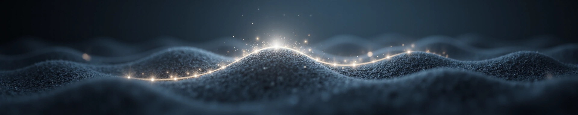 Abstract image representing clarity and answers, with soft, glowing lines on a dark background.